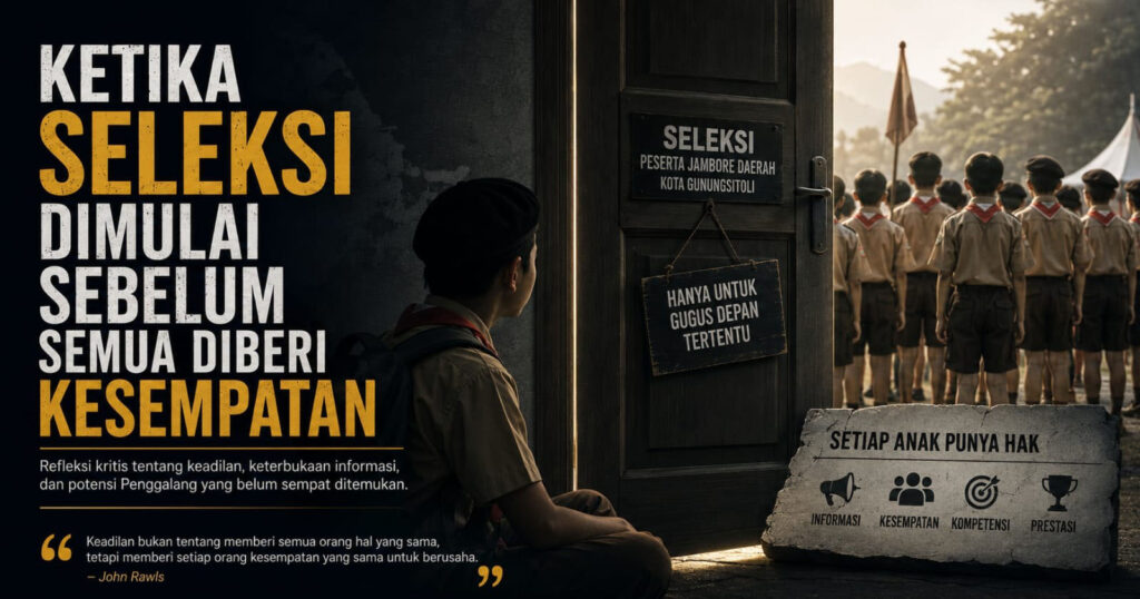 Seleksi Dimulai Sebelum Semua Diberi Kesempatan(Catatan Kritis Seleksi Pramuka Penggalang untuk Jambore Daerah Sumatera Utara)